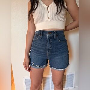 Madewell high waisted denim shorts